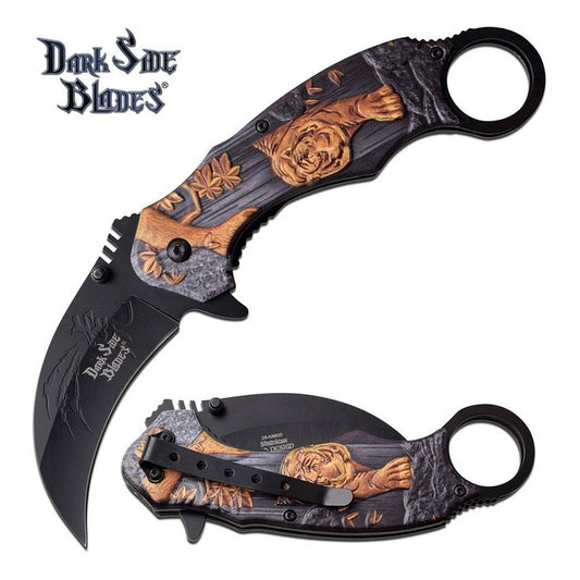 Navaja Karambit Dark Side Blades Asistida Por Resorte -  DS-A069GD