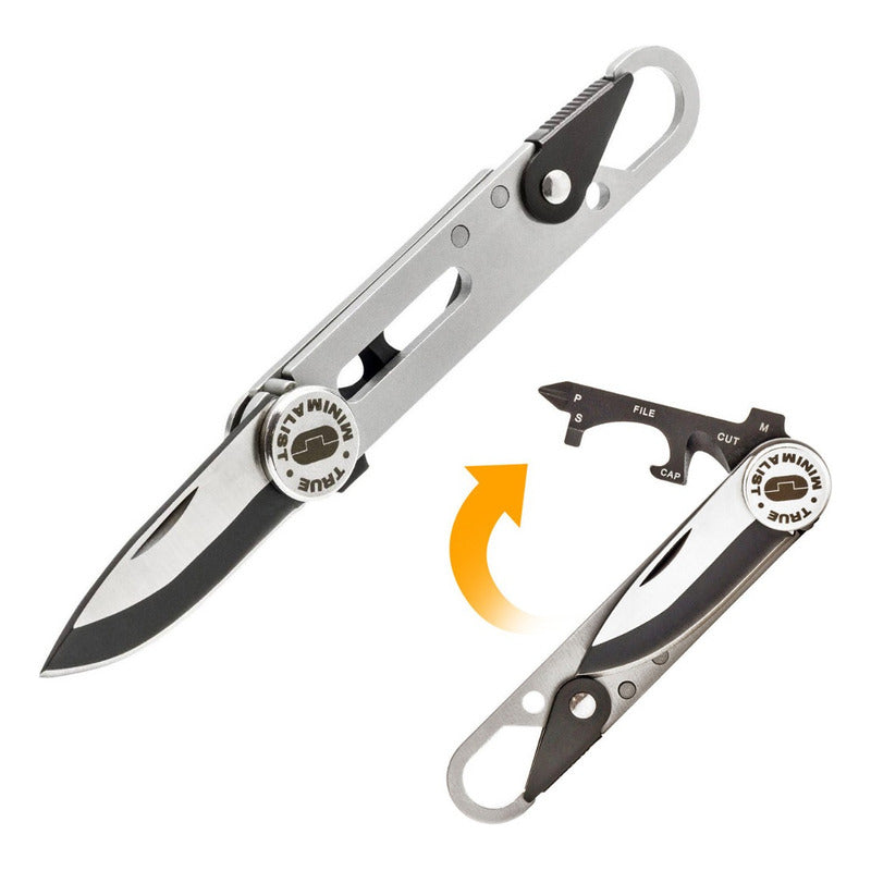 Navaja Plegable Minimalist True Utility De Bolsillo Gris