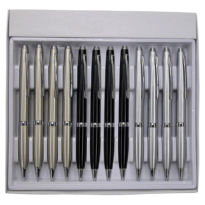 Paquete De 12 Plumas C/navaja 3 Colores Yk-5002mm Alta Calid