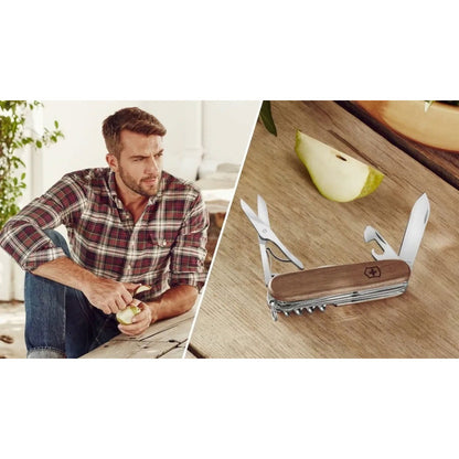 Navaja Huntsman De Madera Cordonvx Y Grabado Gratis