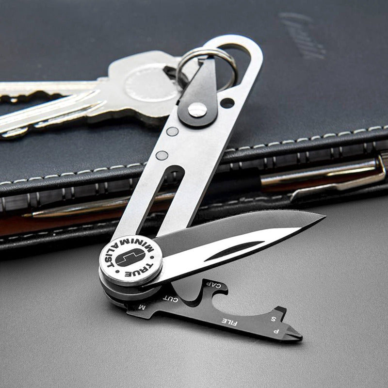 Navaja Plegable Minimalist True Utility De Bolsillo Gris