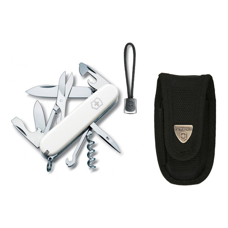 Navaja Climber Roja 14 Usos Victorinox Con Funda, Cordón y Grabado Laser en Hoja
