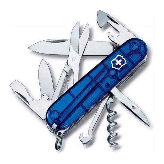 Navaja Victorinox Climber Azul Transparent 1.3703.t2+grabado