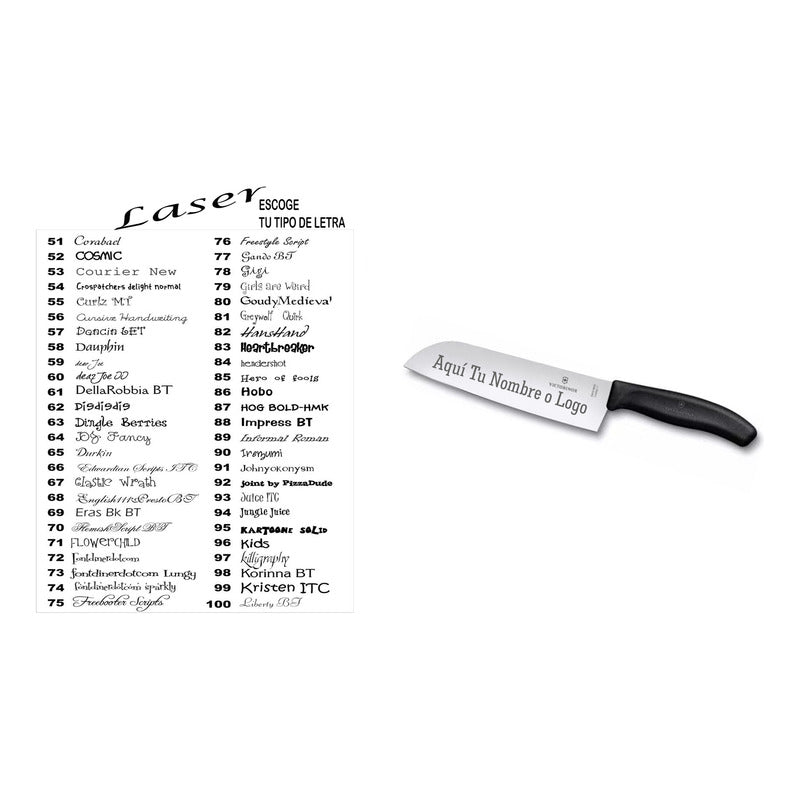 Cuchillo Santoku Swiss Classic Filetero Personalizado Laser