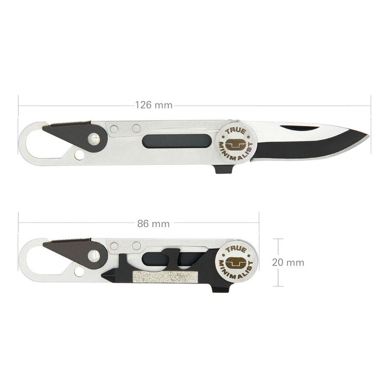 Navaja Plegable Minimalist True Utility De Bolsillo Gris