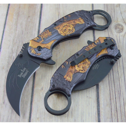 Navaja Karambit Dark Side Blades Asistida Por Resorte -  DS-A069GD