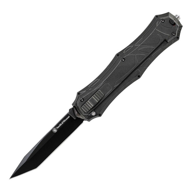 Navaja Táctica Smith & Wesson 2 Filos Sale Por Delante Autom