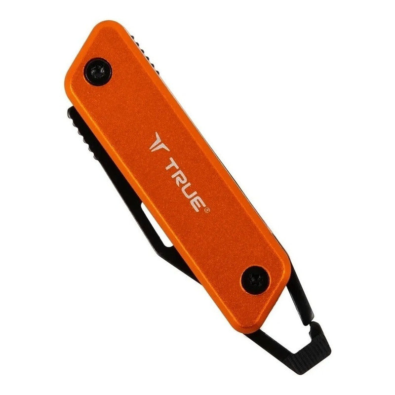 Navaja Plegable Modern Key True Utility De Bolsillo, Naranja