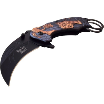 Navaja Karambit Dark Side Blades Asistida Por Resorte -  DS-A069GD