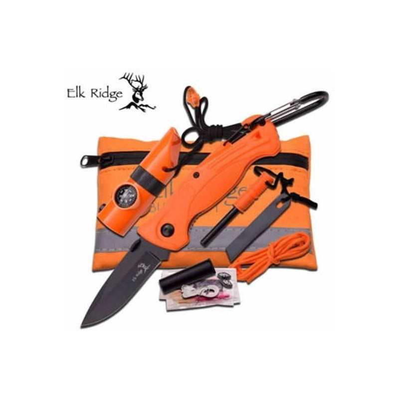 Navaja C/kit De Supervivencia Elk Ridge Er-pk4 Color A Escog