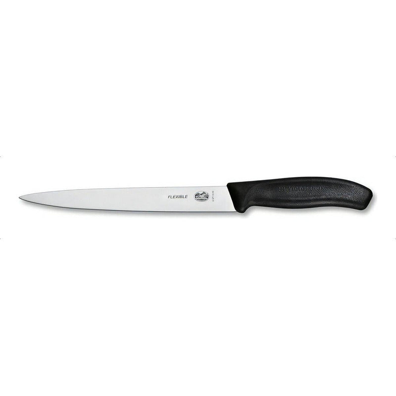 Cuchillo Suizo Profesional Para Filetear 34 Cm, Clase Suiza Victorinox, Color Negro/plateado