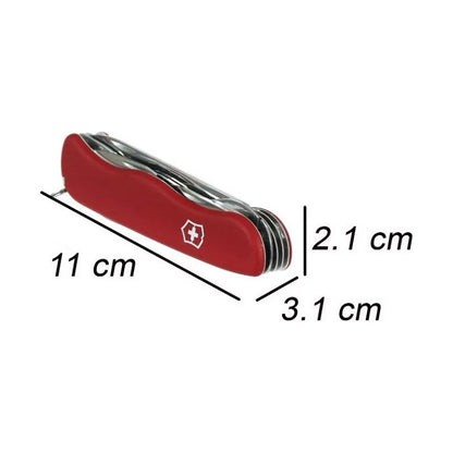 Navaja Victorinox Forester, 111 Mm, Roja Con Funda Y Cordon