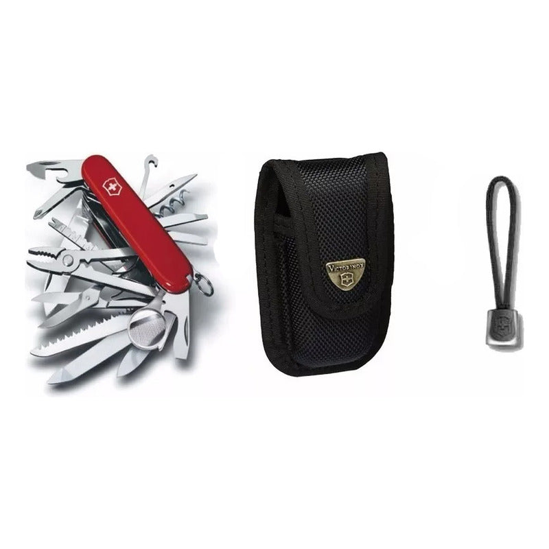 Navaja Swisschamp Victorinox+funda Nylon +cordon Vx+envío Gr