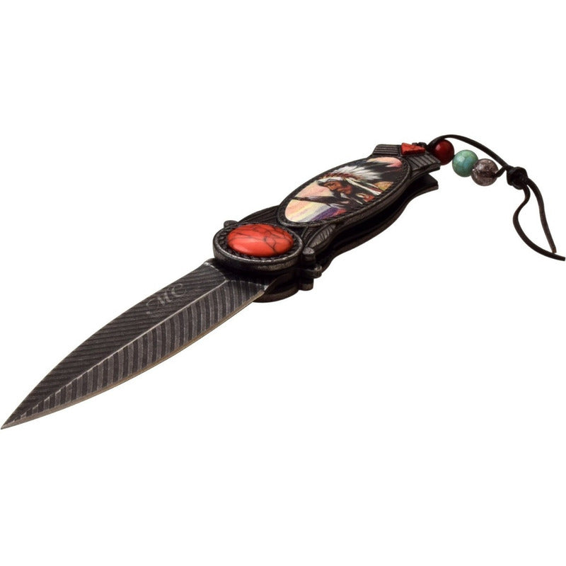 Navaja Indio Nativo Americano Master Collection Red Piedras