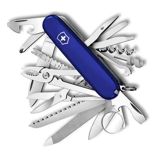 Navaja Suiza Victorinox Swisschamp 33 Usos Multiusos Color Azul Transparente
