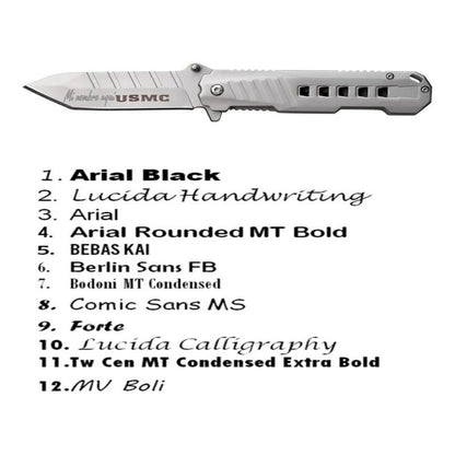 Navaja Asistida Mtech Usa Marins Con Tu Nombre Grabado Laser