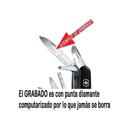 Navaja Victorinox Swisschamp, Funda Nylon Y Cordon + Grabado