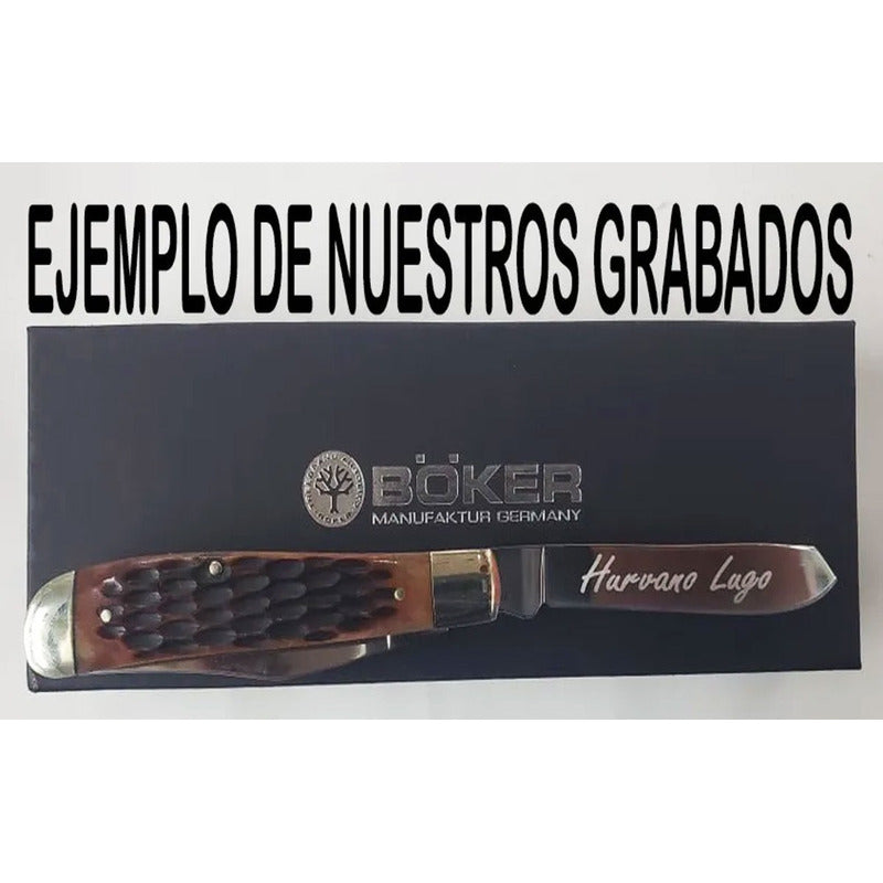 Navaja Boker Del Arbolito Original Roja Razor Jack + Grabado