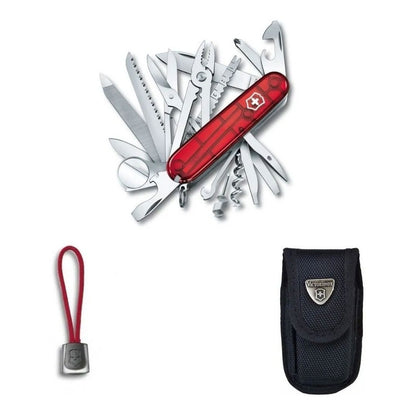 Navaja Victorinox  Swisschamp, Funda Nylon Negra Y Cordon,