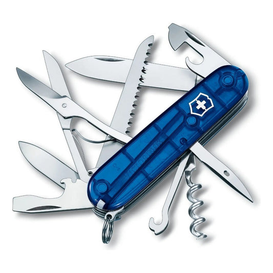 Victorinox Navaja Huntsman, 15 Usos, Azul Transparente
