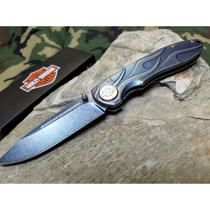 Navaja Harley Davidson Tec X® Tk-b (t0114.5b)clip Azul Stone