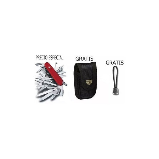 Navaja Swisschamp Victorinox+funda Nylon +cordon Vx+grabado