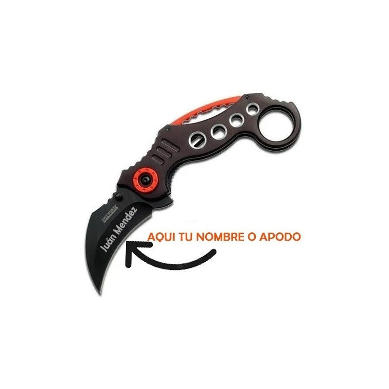 Navaja Karambit Asistida Tac-force Con Tu Nombre En La Hoja