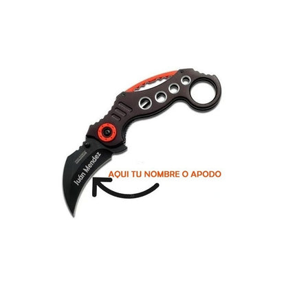 Navaja Karambit Asistida Tac-force Con Tu Nombre En La Hoja
