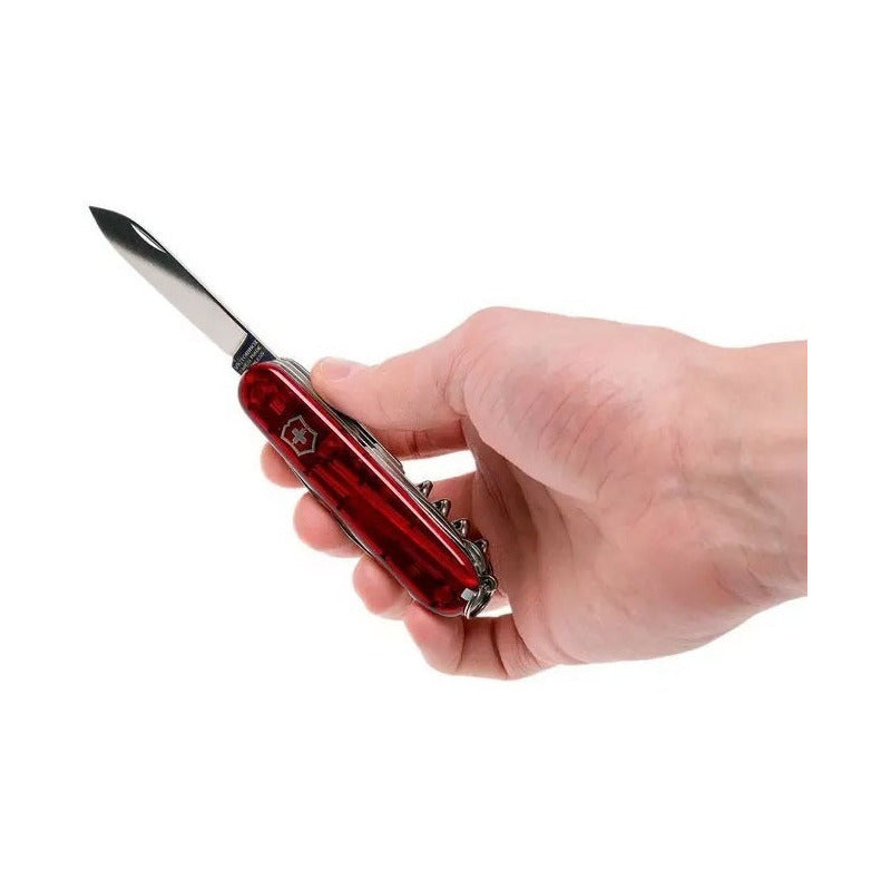 Navaja Victorinox Climber Roja Transparente 14usos 1.3703.t
