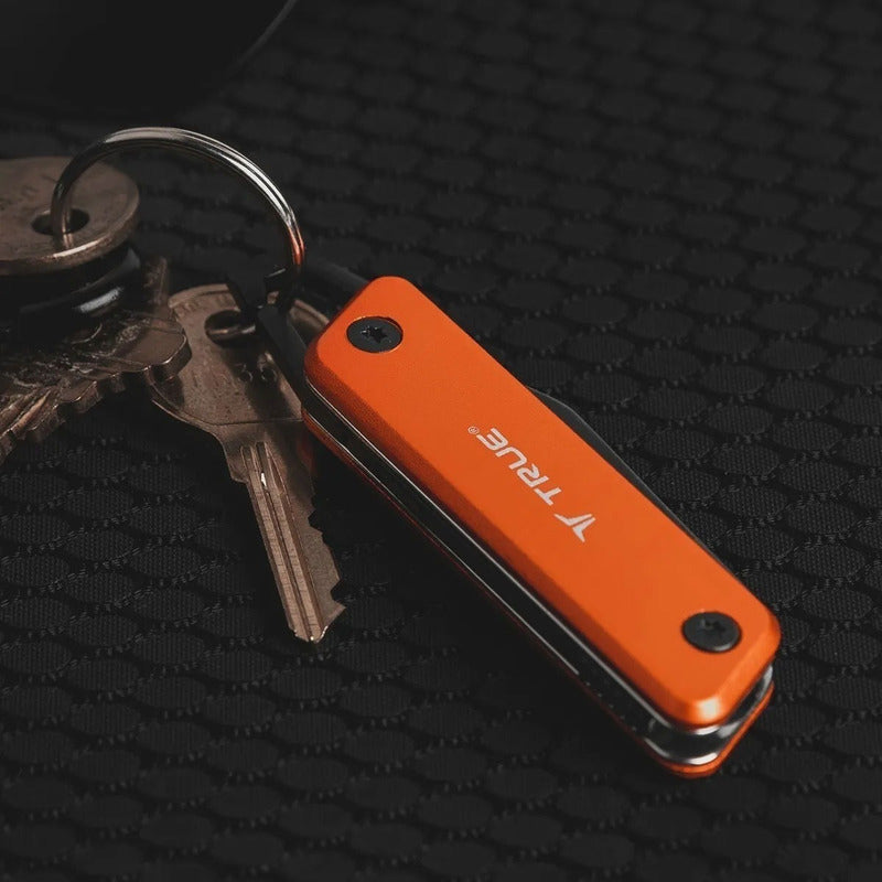 Navaja Plegable Modern Key True Utility De Bolsillo, Naranja