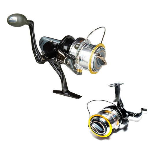 Carrete De Pesca Okuma Axii60 5 Rodamientos Color Plateado/amarillo