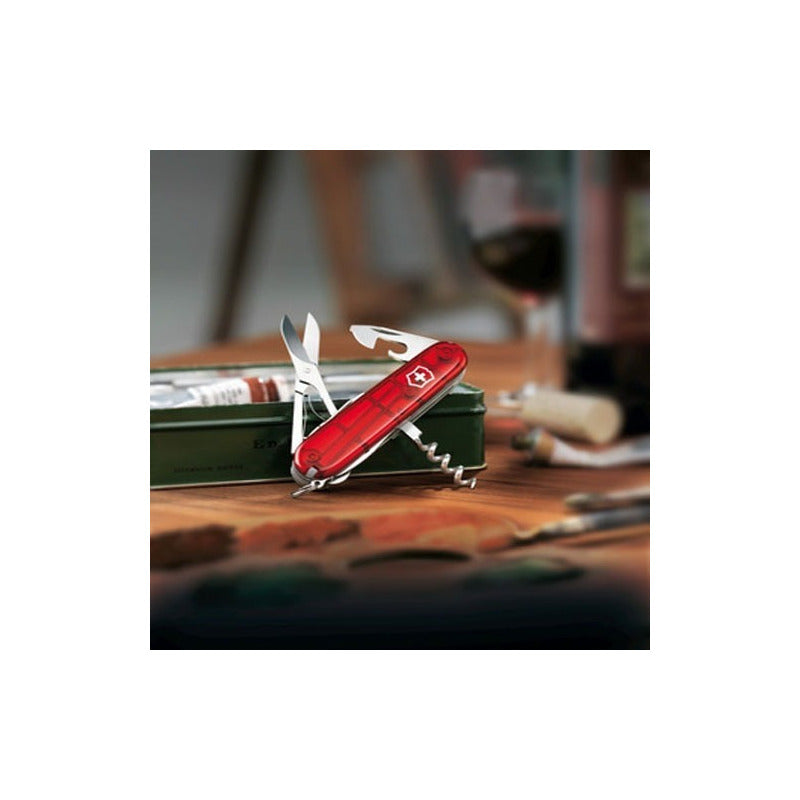 Navaja Victorinox Climber Roja Transparente 14usos 1.3703.t