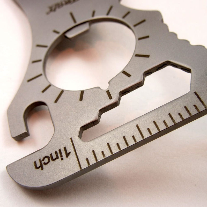 Cubiertos Campismo Llavero C/calibrador, Multiherramienta