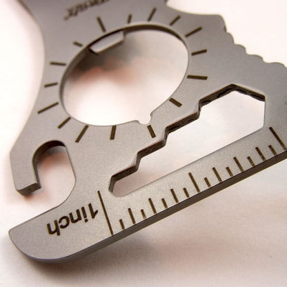 Cubiertos Campismo Llavero C/calibrador, Multiherramienta