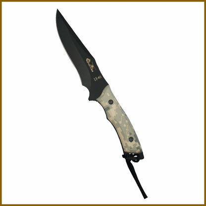 Cuchillo Muela Typhoon Camo Acero 440 Alta Dureza + Grabado