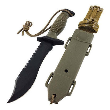 Cuchillo De Cacería Survivor Hk-6001 Negro Con Tu Nombre
