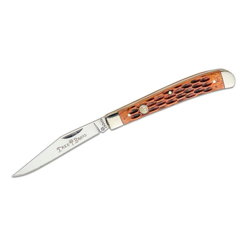 Navaja Böker Navajas Boker Slim Line Trapper Knife Color Rojo/miel Desvanecido Liso