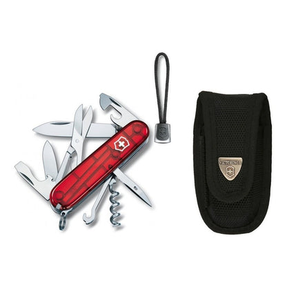 Navaja Climber Roja 14 Usos Victorinox Con Funda, Cordón y Grabado Laser en Hoja