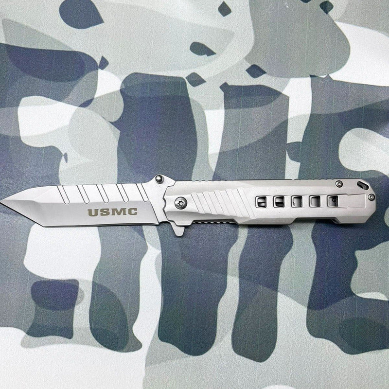 Navaja Asistida Mtech Usa Marins Oficial Holograma M-a1061b