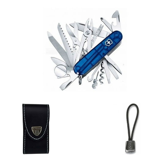 Navaja Victorinox Swisschamp, Funda Piel Y Cordon + Grabado