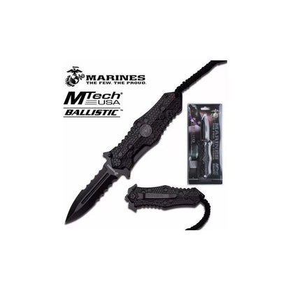 Navaja Tactica Mtech Gecko Negra Marines Cn Licencia Oficial