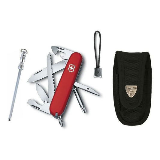 Navaja Victorinox Hiker Roja+ Funda+ Cordón+ Chaira+ Grabado
