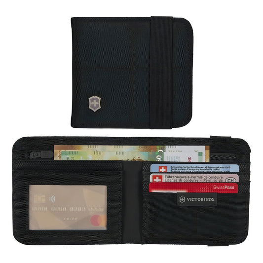 Cartera Nylon Victorinox De Un Dobles Color Negro