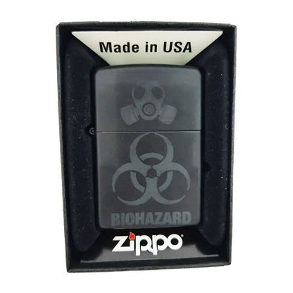 Encendedor Zippo Negro Grabado Con Biohazard. Envio Gratis.