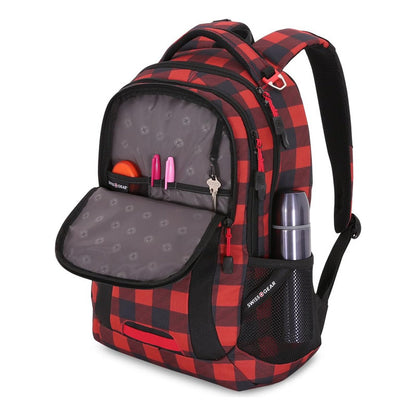 Swiss Gear By Wenger - Mochila A Cuadros Rojos Para Laptop De Hasta 14