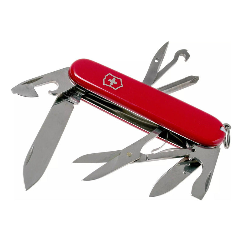 Navaja Multiherramienta Victorinox Navaja Super Tinker 1.4703 Roja Con 14 Funciones Color Rojo