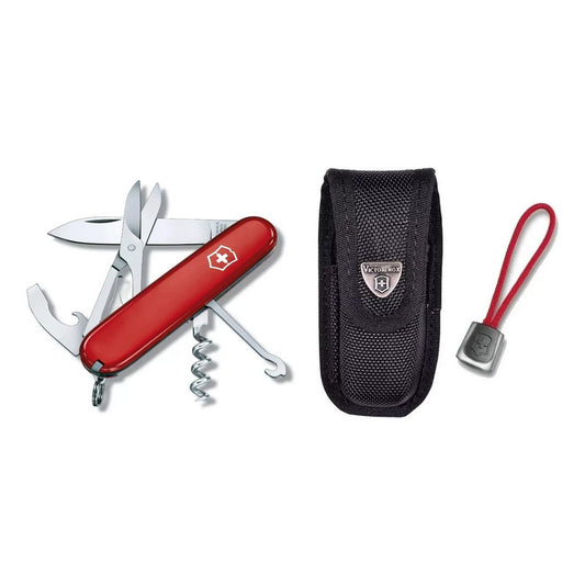 Navaja Victorinox A Compact, Rojo 1.3405 Con Funda Y Cordon