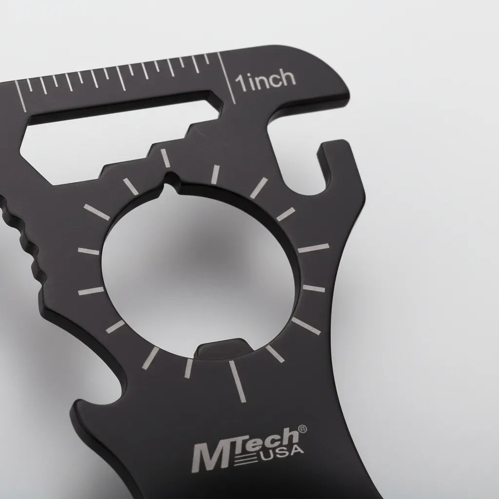 Multiusos Mtech Con Juego De Cubiertos Para Campismo Negro
