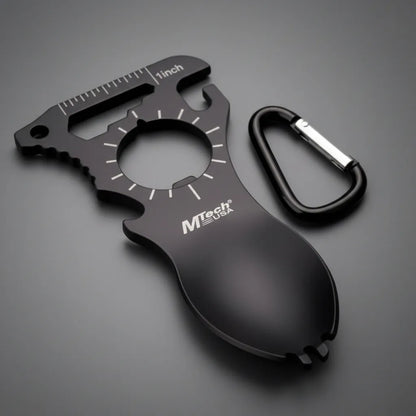 Multiusos Mtech Con Juego De Cubiertos Para Campismo Negro