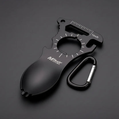 Multiusos Mtech Con Juego De Cubiertos Para Campismo Negro